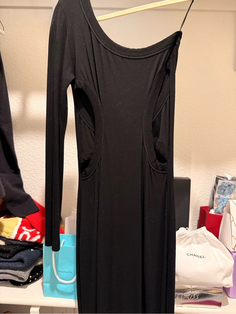 JLUXLABEL Chic Black One-Shoulder Dress NWOT - Picture 5 of 5